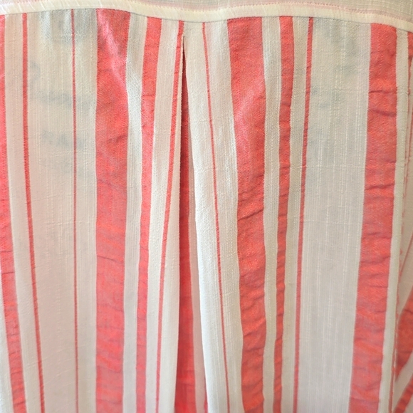 H&M Striped Pink and White Button Down Shirt Size 0 - Picture 5 of 8